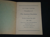 1941-1942 ON-TI-ORA CHAPTER DAUGHTERS OF THE AMERICAN REVOLUTION BOOK - J 4301