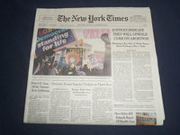 2021 DECEMBER 2 NEW YORK TIMES - JUSTICES INDICATE WILL UPHOLD CURB ON ABORTION