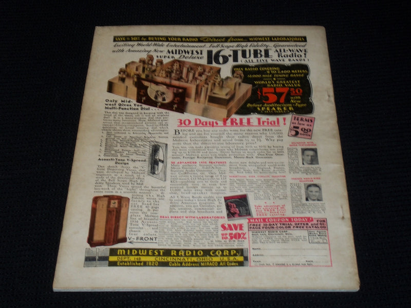 1935 AUGUST SHORT WAVE CRAFT MAGAZINE NICE COVER - E 126