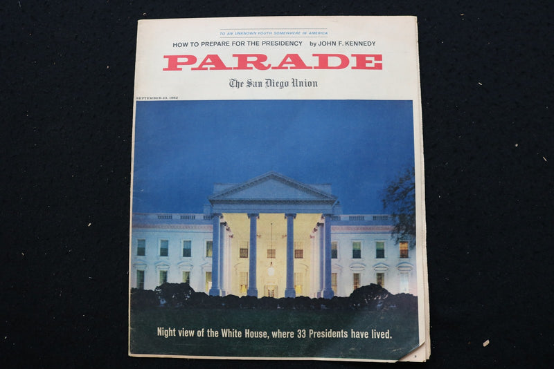 1962 SEPTEMBER 23 PARADE MAGAZINE - THE WHITE HOUSE COVER - E 25625