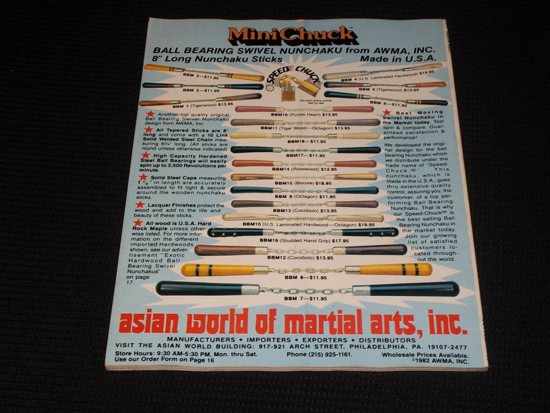 1982 OCTOBER BLACK BELT MAGAZINE - NINJUTSU FRONT COVER - E 7839