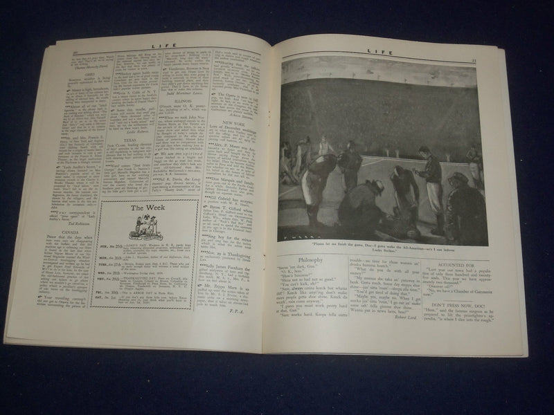 1928 NOVEMEBER 23 LIFE MAGAZINE - TAXI - ST 6418