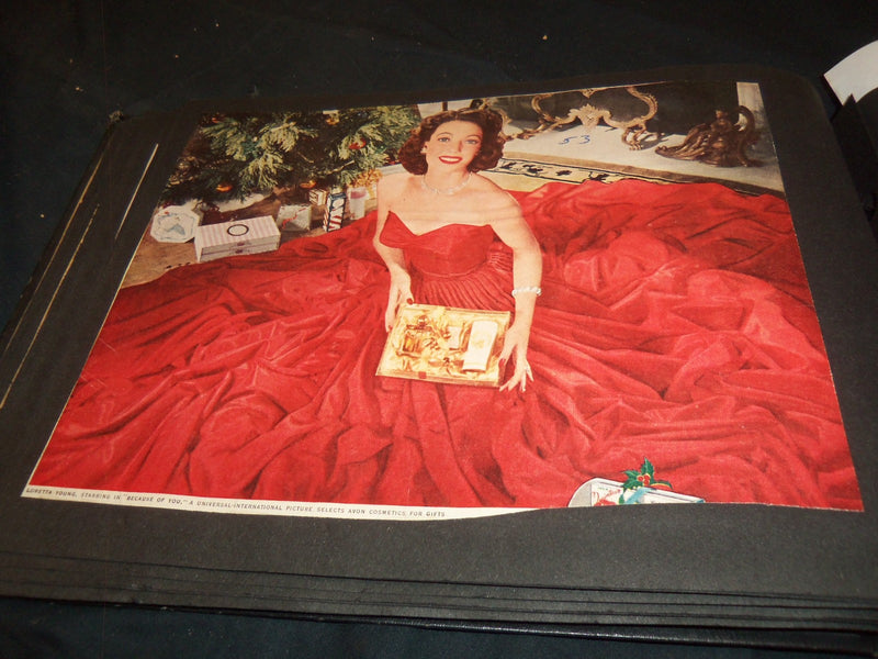 1950'S HOLLYWOOD MOVIE STARS SCRAPBOOK - MONROE - DARNELL - BAXTER - 37A