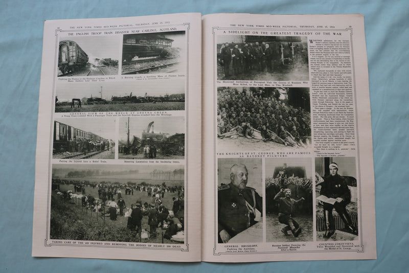 1915 JUNE 10 NEW YORK TIMES MID-WEEK PICTORIAL - DESTITUTE MEXICAN - NP 9140