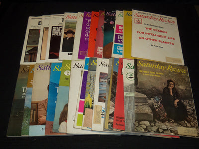 1960-1973 SATURDAY REVIEW MAGAZINE LOT OF 29 ISSUES - NICE COVERS - WR 104E