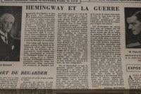 1945 FEB 25 L'EVENTAIL NEWSPAPER - HEMINGWAY ET LA GUERRE - FRENCH - NP 9205