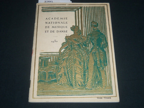1930 ACADEMIE NATIONALE DE MUSIQUE DANSE PROGRAM - ROMEO ET JULIETTE - J 4215