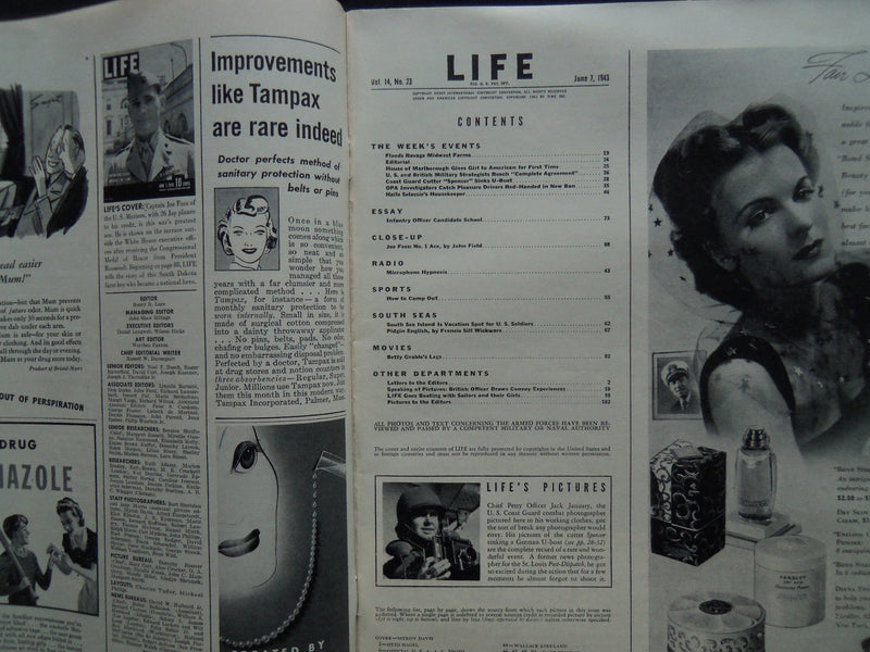1943 JUNE 7 LIFE MAGAZINE - CAPTAIN JOE FOSS - L 342