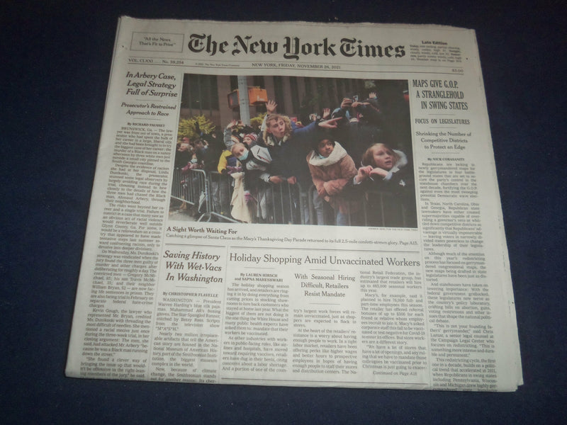 2021 NOVEMBER 26 NEW YORK TIMES - MAPS GIVE GOP A STRANGLEHOLD IN SWING STATES