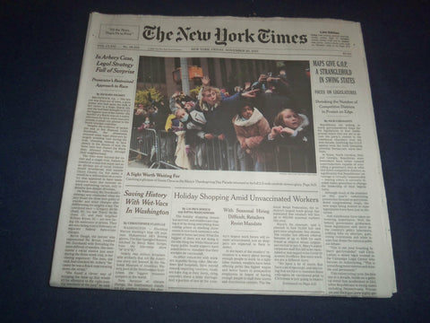 2021 NOVEMBER 26 NEW YORK TIMES - MAPS GIVE GOP A STRANGLEHOLD IN SWING STATES
