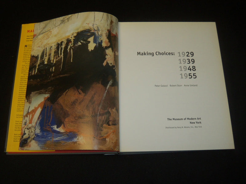 2000 MAKING CHOICES HARDCOVER BOOK BY PETER GALASSI - MODERN ART - I 1787