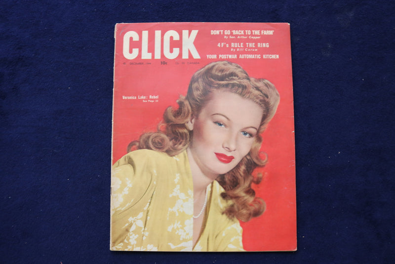 1944 DECEMBER CLICK MAGAZINE - VERONICA LAKE COVER - E 23441