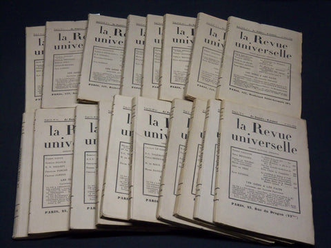 1932 APRIL-DECEMBER LA REVUE UNIVERSELLE FRENCH MAGAZINE LOT OF 18 - WR 263