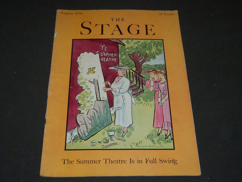 1934 AUGUST THE STAGE MAGAZINE - SUMMER THEATRE - GREAT PHOTOS & ADS - ST 16