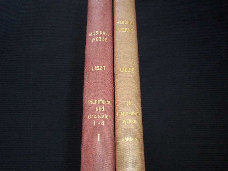 1914-1916 FRANZ LISZTS MUSIKALISCHE WERKE BOUND VOLUME LOT OF 2 - KD 1870C