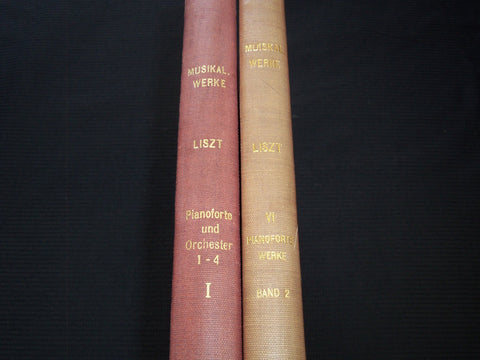 1914-1916 FRANZ LISZTS MUSIKALISCHE WERKE BOUND VOLUME LOT OF 2 - KD 1870C