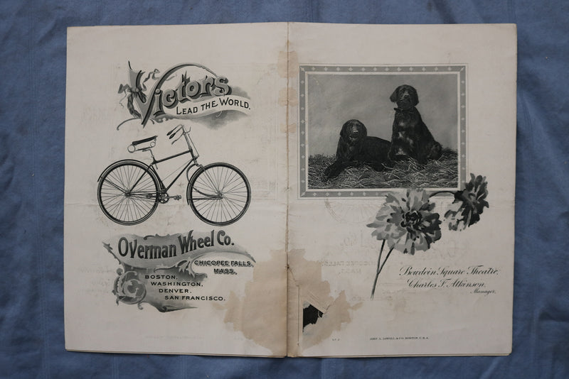 1892-1893 BOWDOIN SQUARE THEATRE PROGRAM - LOT OF 4 - BOSTON, MA - K 2608