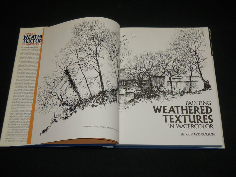 1982 PAINTING WEATHERED TEXTURES IN WATERCOLOR BOOK BY RICHARD BOLTON - I 1996
