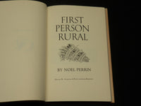 1979 FIRST PERSON RURAL HARDCOVER BOOK BY NOEL PERRIN - KD 2755U