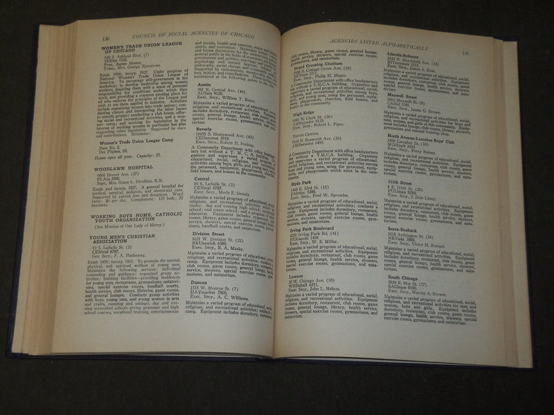 1946 CHICAGO SOCIAL SERVICE DIRECTORY BOOK - COUNCIL OF SOCIAL AGENCIES- KD 5193