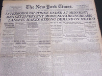 1919 AUGUST 19 NEW YORK TIMES - AUGUST INTERBOROUGH STRIKE ENDED - NT 6960