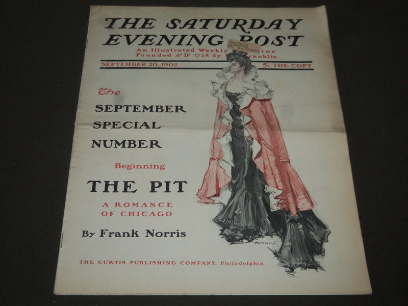 1902 SEPT 20 THE SATURDAY EVENING POST MAGAZINE - ILLUSTRATED COVER- SP 1060