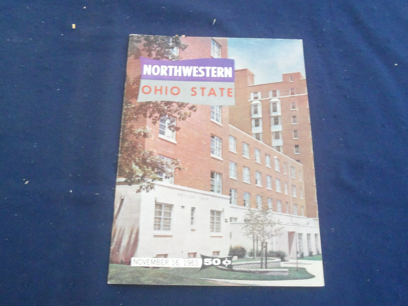 1963 NOV 16 FOOTBALL PROGRAM - OHIO STATE UNIV VS NORTHWESTERN UNIV - SP 9336R