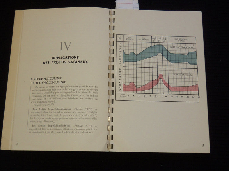 1953 TECHNIQUE DES FROTTIS VAGINAUX BOOK BY ISAAC ET WURCH - FRENCH - J 9566