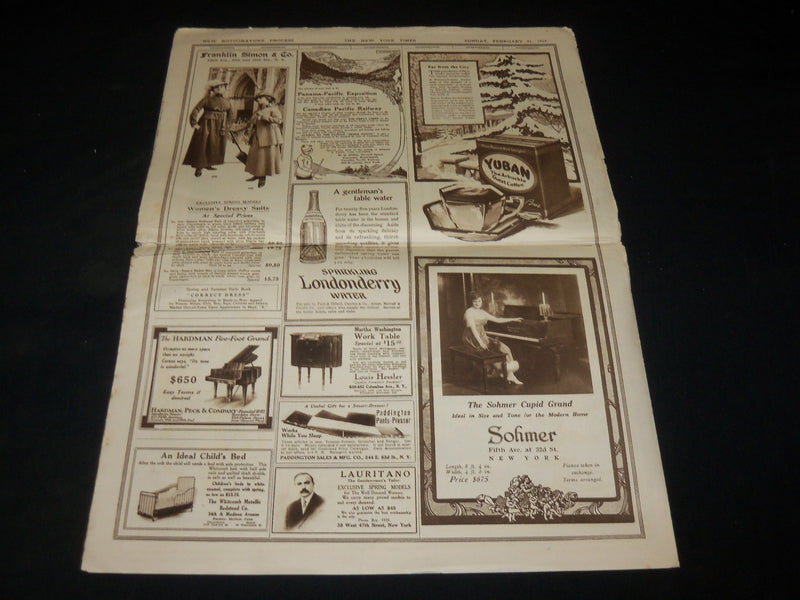 1915 FEB 21 NEW YORK TIMES PICTURE SECTION - WASHINGTON BY TRUMBULL - NP 5467