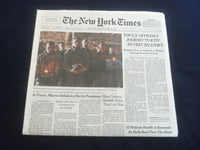 2022 APRIL 25 NEW YORK TIMES -TOP U.S. OFFICIALS JOURNEY TO KYIV, VISIT ZELENSKY