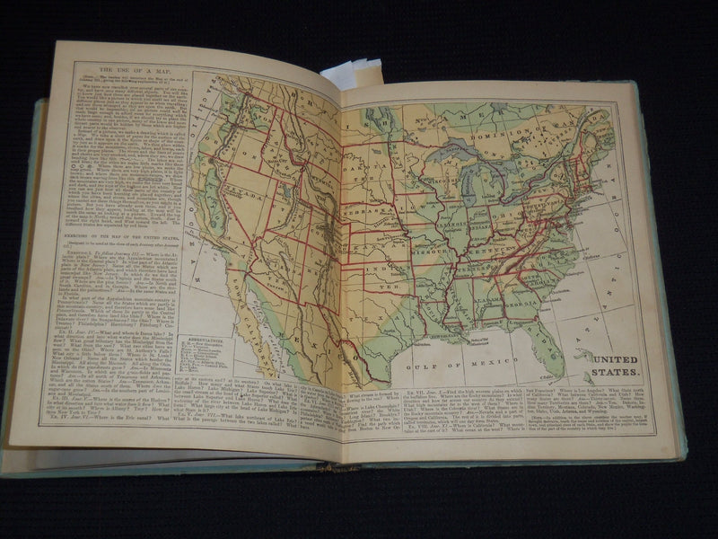 1872 GUYOT'S INTRODUCTION TO GEOGRAPHY - GREAT COLOR MAPS - KD 7978