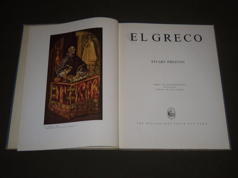1950 EL GRECO BY STUART PRESTON FIRST EDITION BOOK - KD 4058