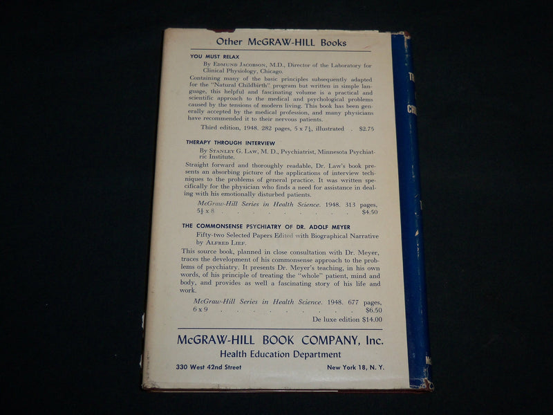 1950 TRAINING FOR CHILDBIRTH HARDCOVER BOOK BY HERBERT THOMS, M.D - KD 7207