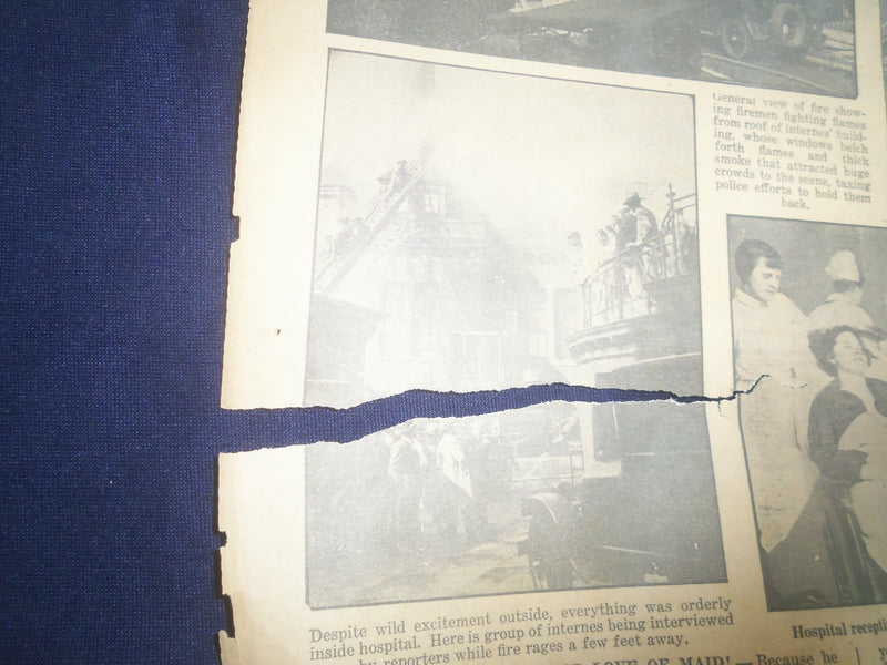 1927 NOVEMBER 1 NEW YORK DAILY NEWS NEWSPAPER - FIRED HOSPITAL - NP 5576