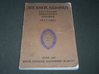 1937 JUNE THE KNOX ALUMNUS CENTENARY DIRECTORY - KNOX COLLEGE - KD 4737