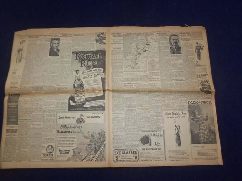 1944 AUG 2 NEW YORK TIMES - AMERICANS RACE INTO BRITTANY, SMASH ENEMY - NP 6598