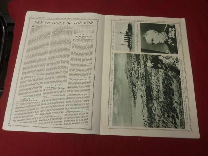 1915 APRIL 1 NY TIMES PICTORIAL SECTION - GENERAL VON KUSMANEK - NP 3951