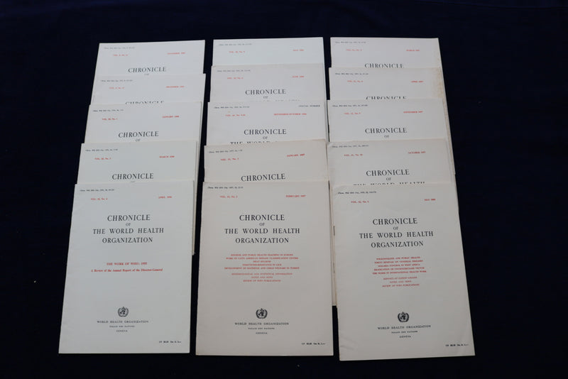 1955-1958 CHRONICLE OF THE WORLD HEALTH ORGANIZATION - LOT OF 15 - O 3360