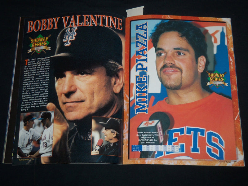 2001 METS - YANKEES SUBWAY SERIES MAGAZINE - DEREK JETER - MIKE PIAZZA - J 8697