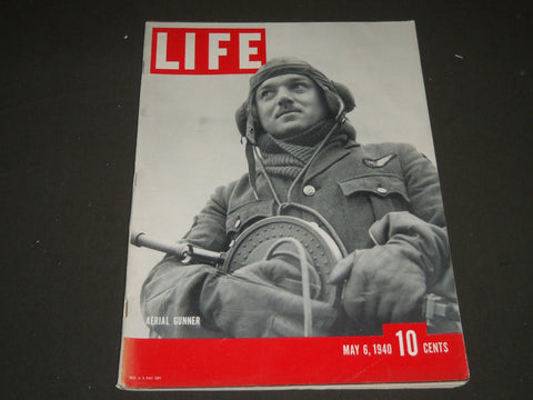 1940 MAY 6 LIFE MAGAZINE - BRITISH AERIAL GUNNER COVER - L 181