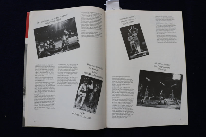 1988-1989 STAATSZIRKUS DER DDR CIRCUS PROGRAMS - GERMAN - LOT OF 4 - O 3520
