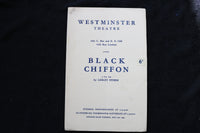 1949 BLACK CHIFFON PROGRAM - WESTMINSTER THEATRE - FLORA ROBSON - K 1845