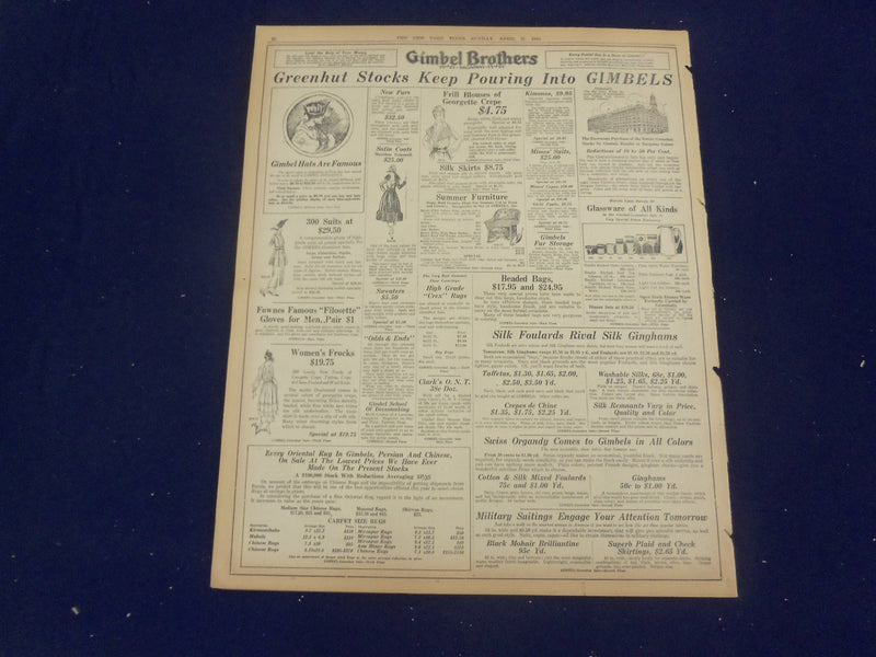 1918 APRIL 21 NEW YORK TIMES - GERMAN ATTACK REPULSED BY AMERICANS - NT 8221