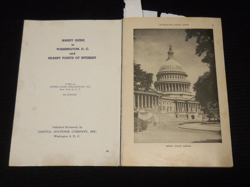 1950 WASHINGTON HANDY GUIDE - SESQUICENTENNIAL ISSUE - 88 ILLUSTRATIONS - K 34