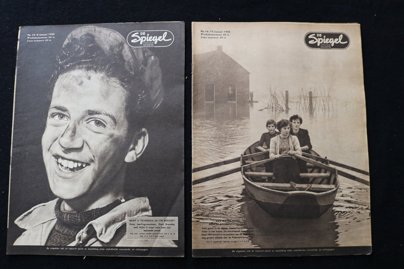 1955 DE SPIEGEL CHRISTELUK NATIONAAL MAGAZINE - LOT OF 18 - DUTCH - O 3706