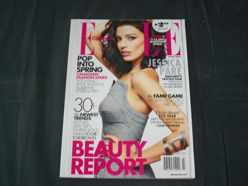 2013 MARCH ELLE CANADA MAGAZINE - JESSICA PARE COVER - FASHION - B 5819