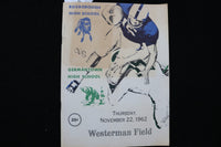 1962 NOVEMBER 22 ROXBOROUGH H.S. VS. GERMANTOWN H.S. PROGRAM - K 2852