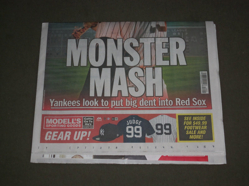 2018 OCTOBER 5 NEW YORK DAILY NEWS - YANKEES VS. RED SOX IN ALDS - AARON JUDGE
