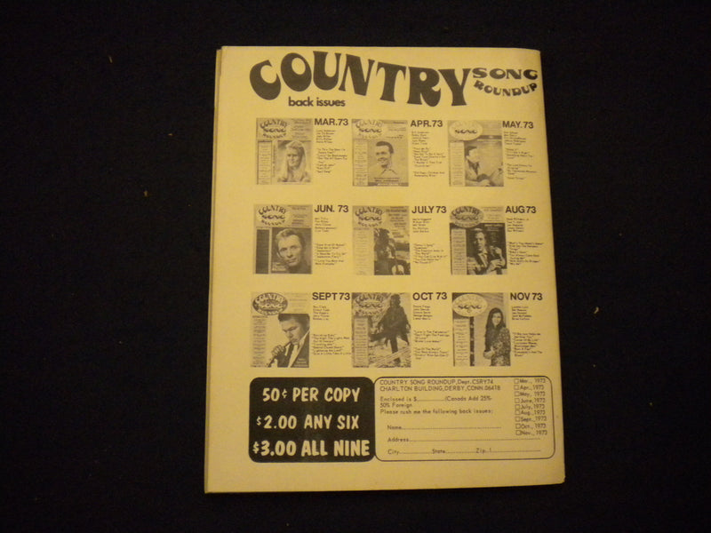1974 COUNTRY SOUNG ROUNDUP YEARBOOK MAGAZINE - BILL ANDERSON COVER - B 639S
