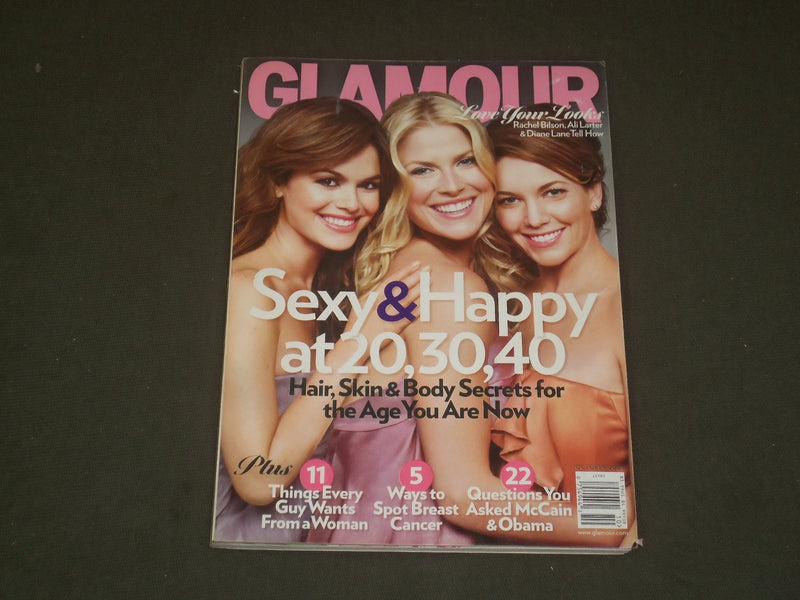 2008 OCT GLAMOUR MAGAZINE - RACHEL BILSON, ALI LARTER, DIANE LANE COVER - B 3008